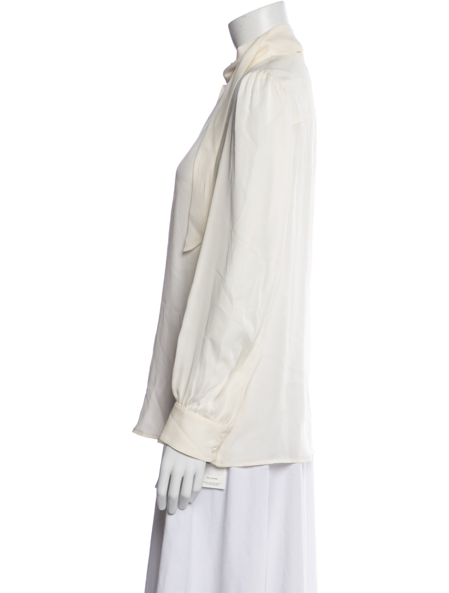 Nili Lotan Silk Long Sleeve Button-Up Top