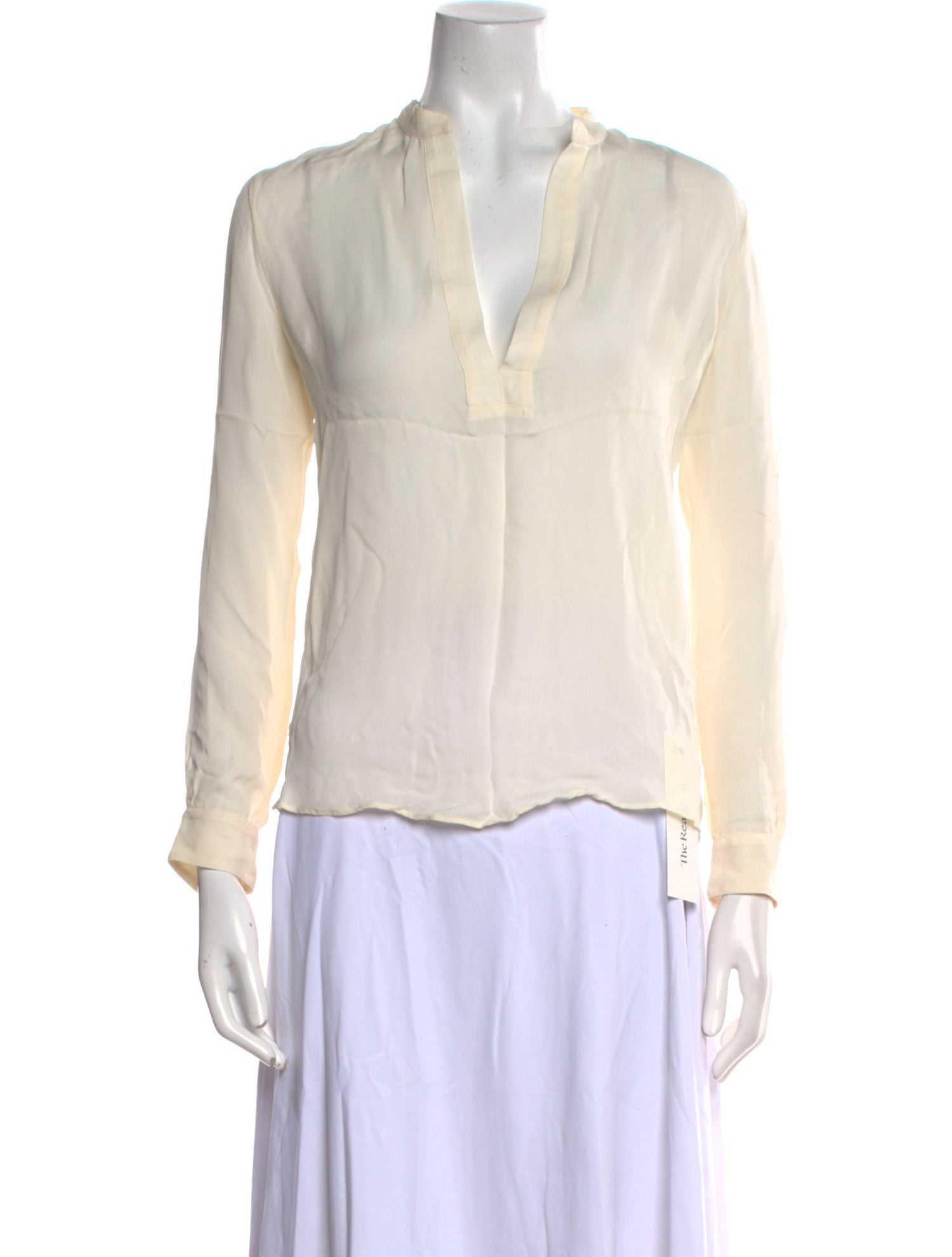 Nili Lotan Silk V-Neck Blouse