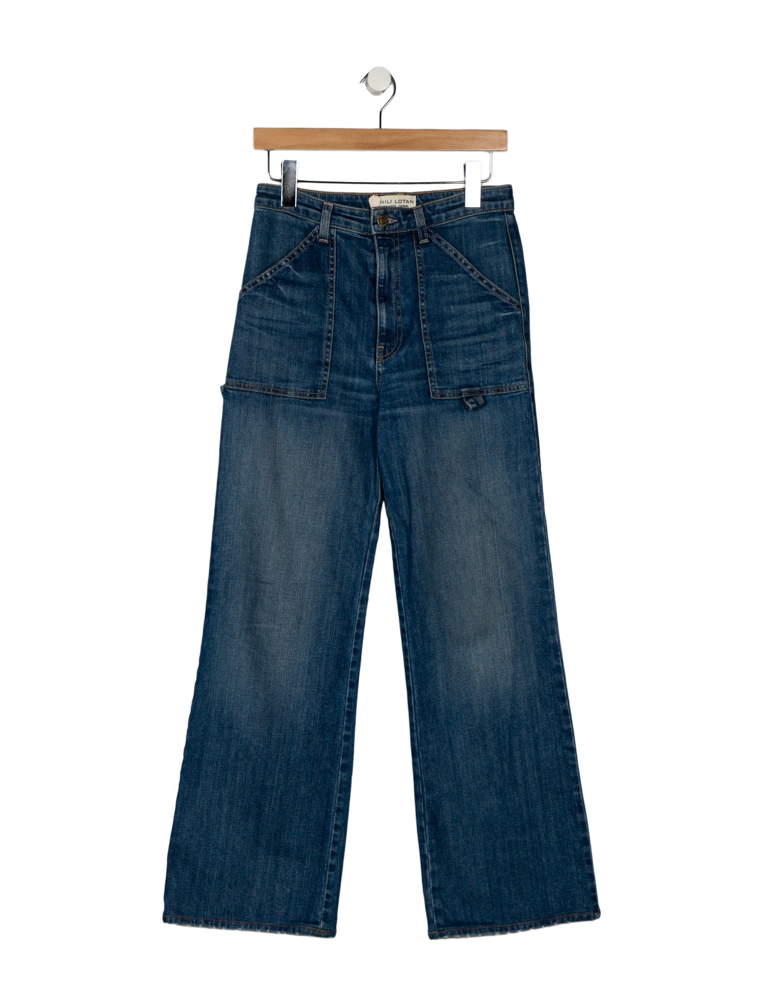 Nili Lotan High-Rise Wide Leg Jeans