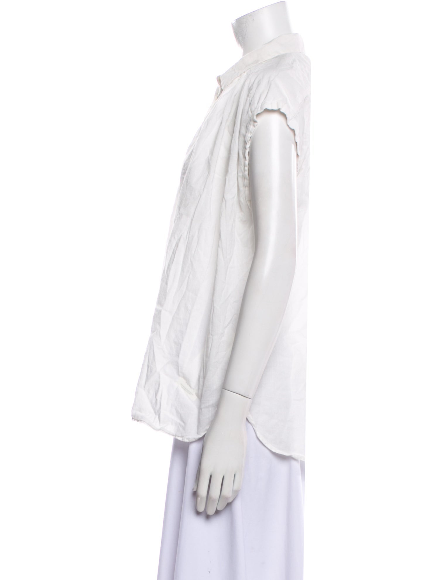 Nili Lotan Short Sleeve Button-Up Top