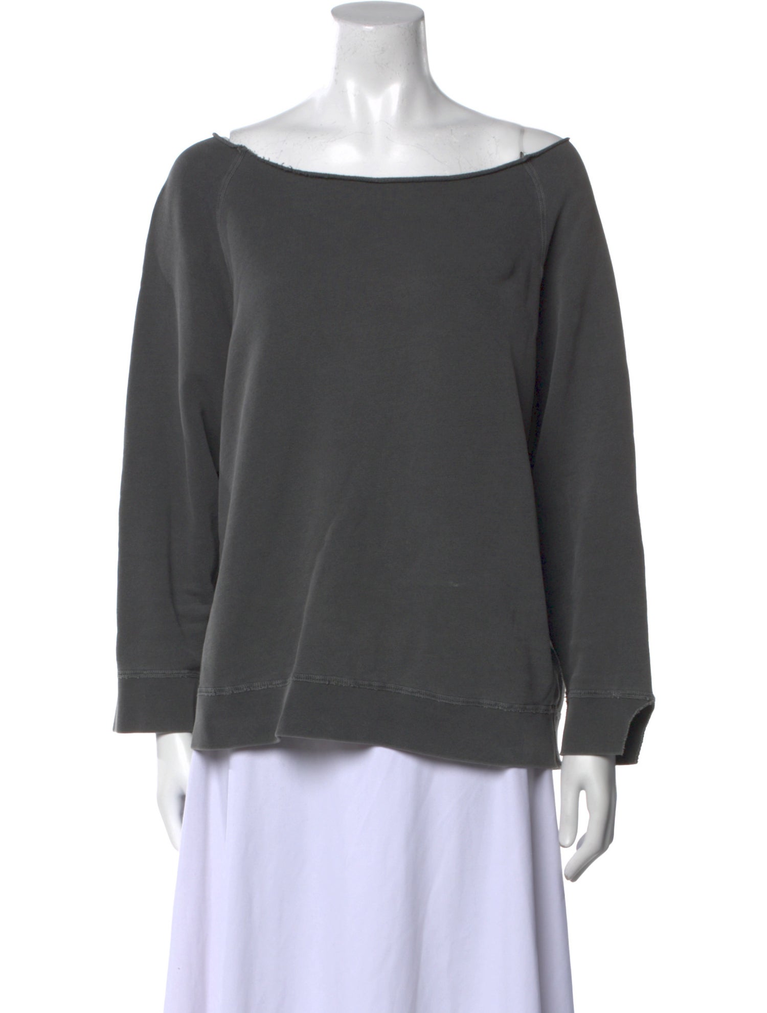 Nili Lotan Bateau Neckline Long Sleeve Sweatshirt