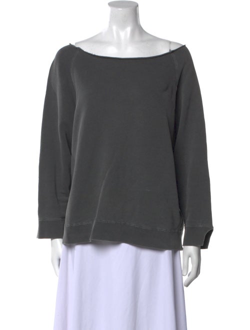 Nili Lotan Bateau Neckline Long Sleeve Sweatshirt