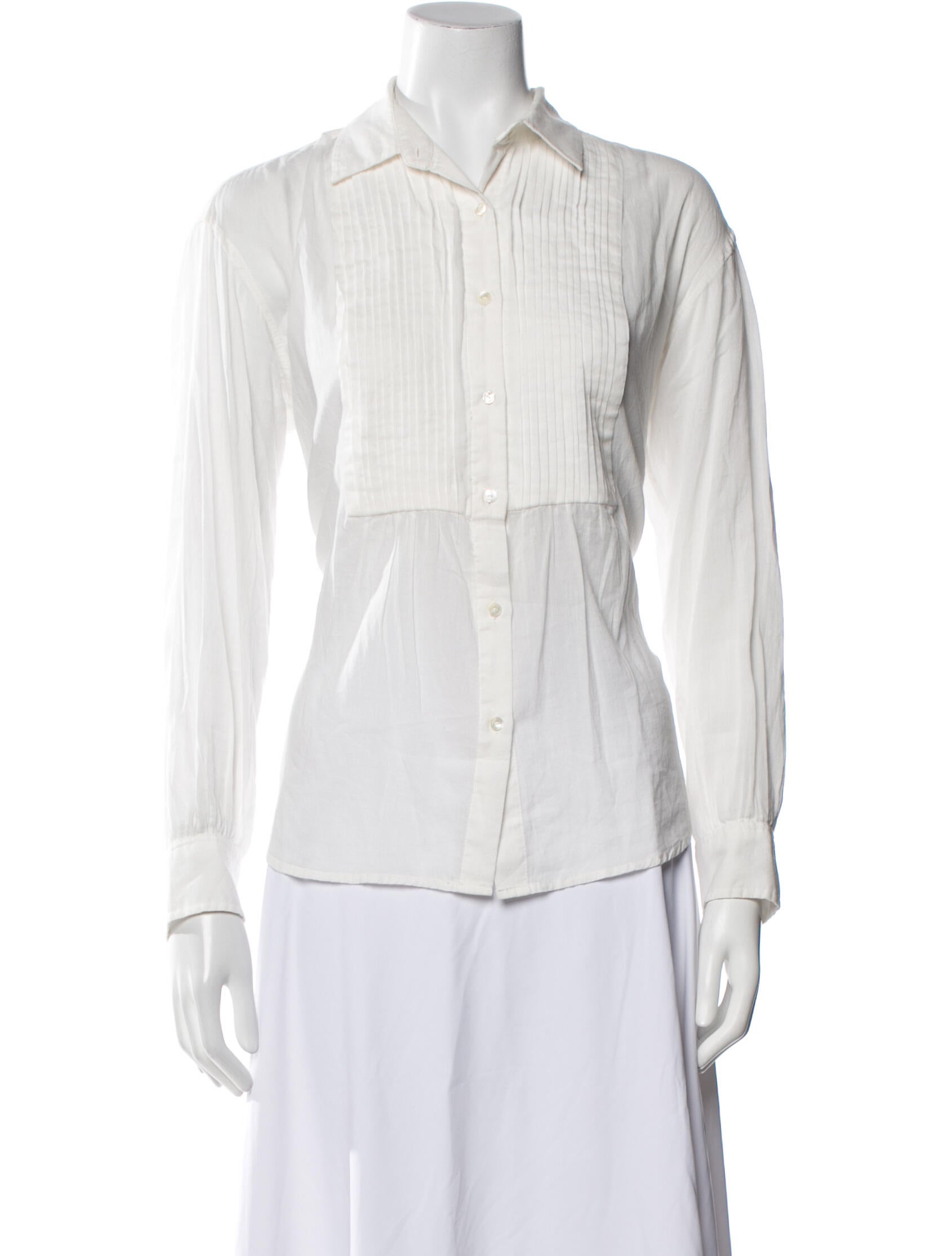 Nili Lotan Long Sleeve Button-Up Top