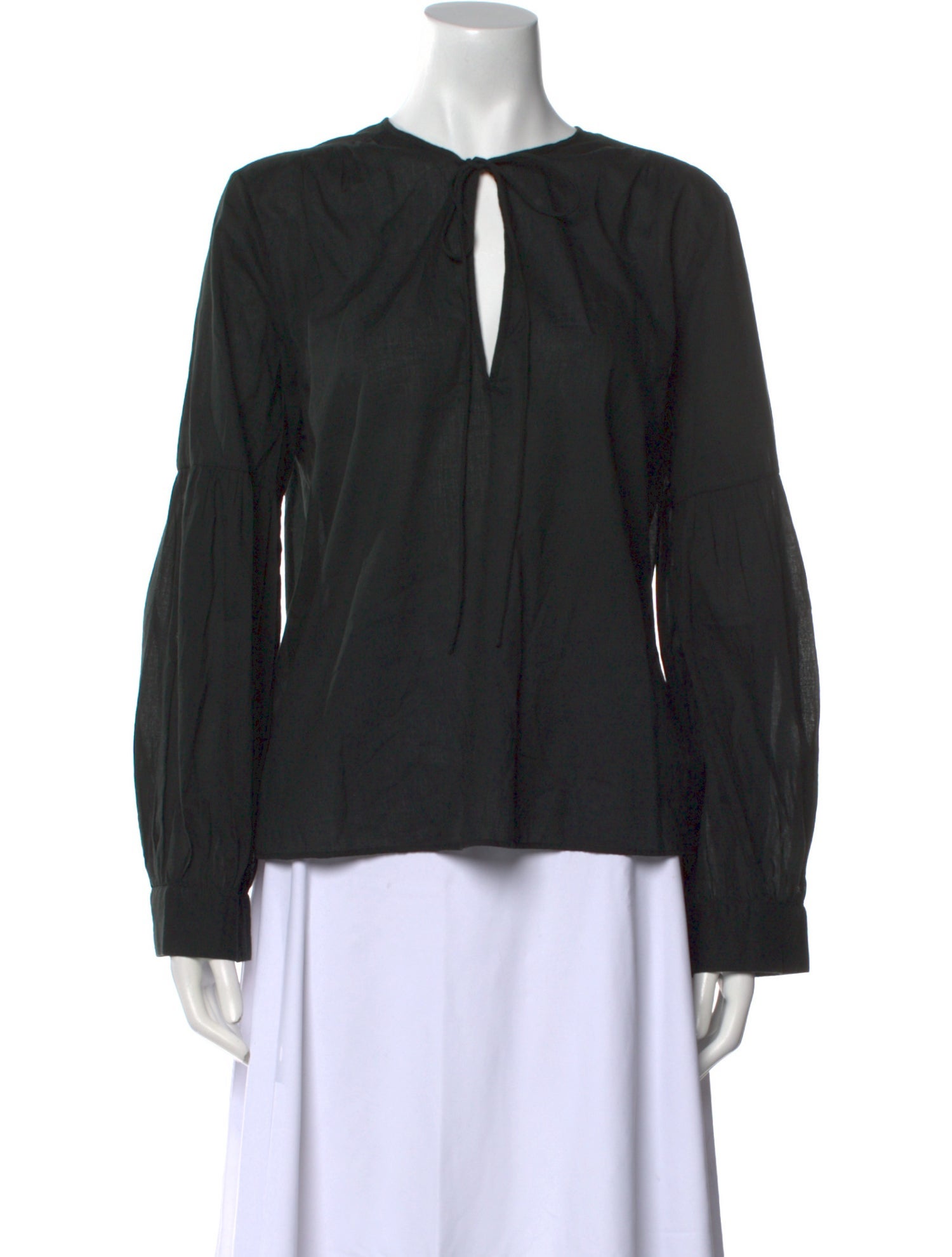 Nili Lotan Crew Neck Long Sleeve Blouse