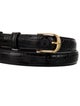 Nili Lotan Skinny Embossed Leather Belt
