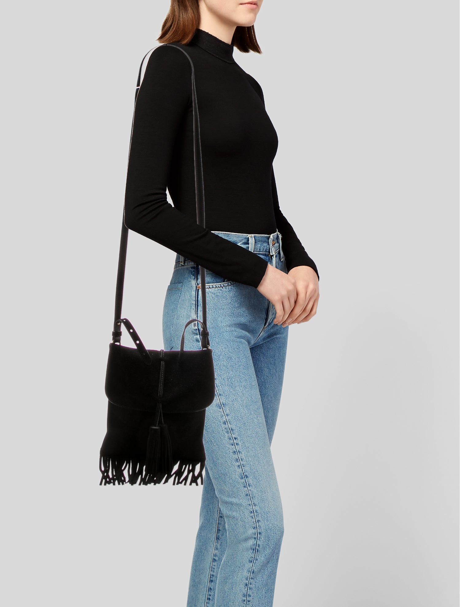 Nili Lotan Suede Bucket Bag