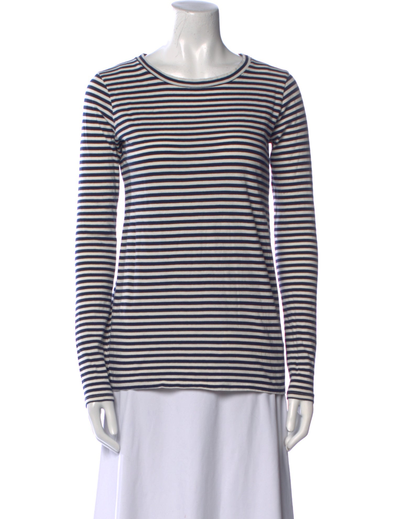 Nili Lotan Striped Crew Neck T-Shirt