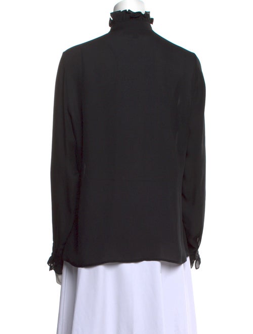 Nili Lotan Silk Mock Neck Blouse