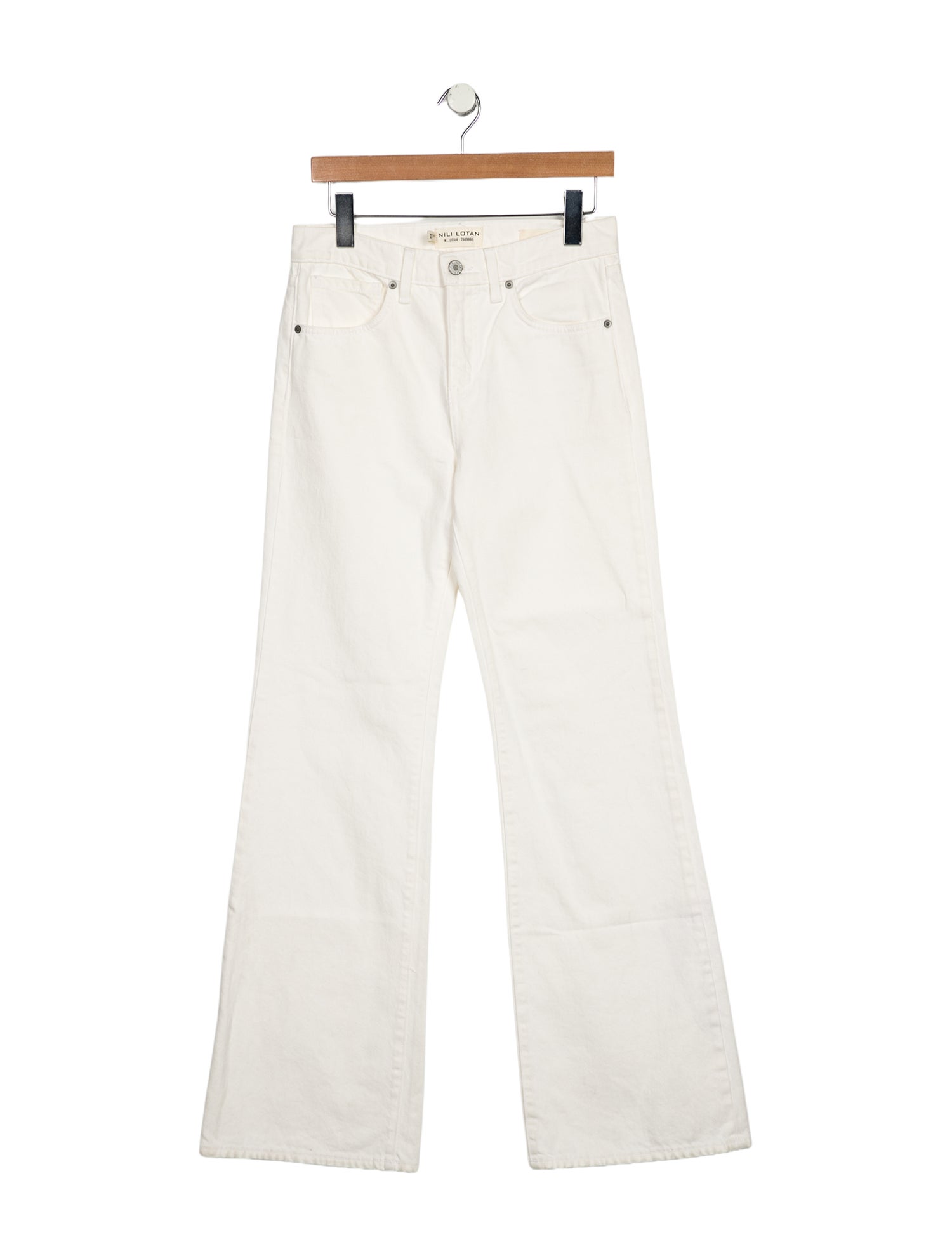 Nili Lotan Mid-Rise Wide Leg Jeans