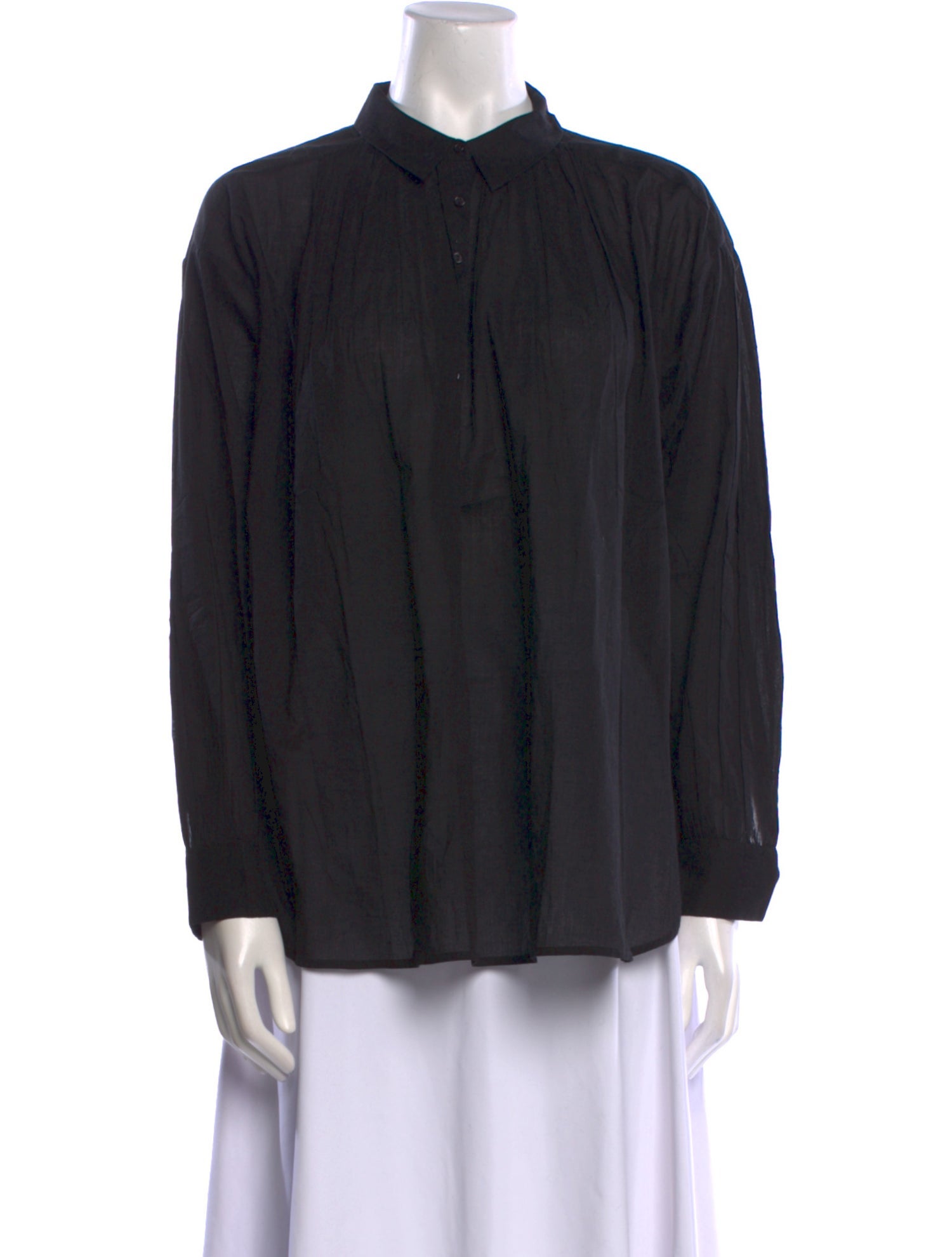 Nili Lotan Mock Neck Long Sleeve Blouse