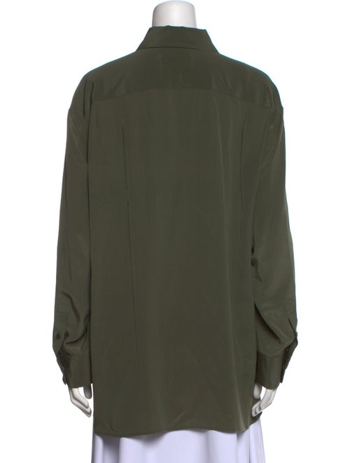 Nili Lotan Silk Long Sleeve Button-Up Top