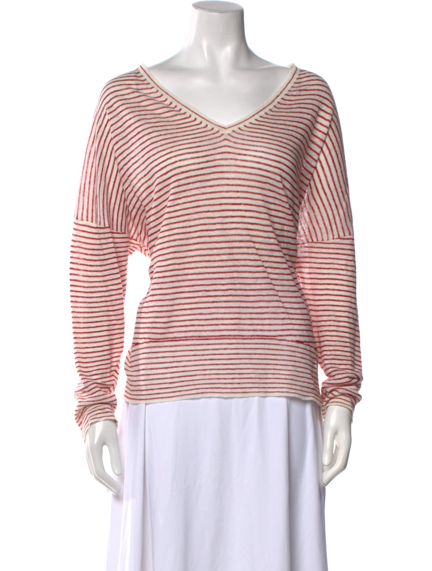Nili Lotan Linen Striped Top