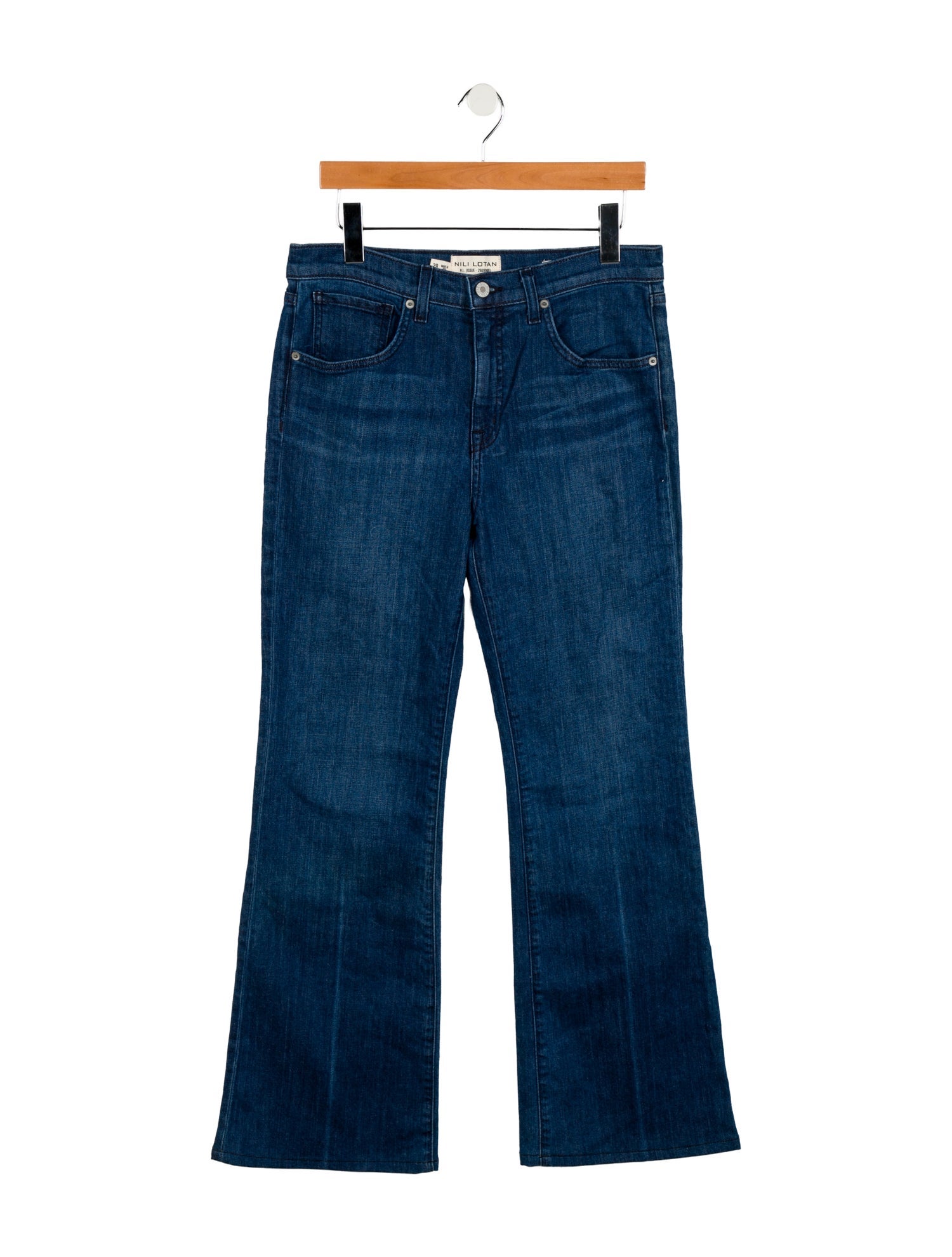 Nili Lotan Mid-Rise Wide Leg Jeans