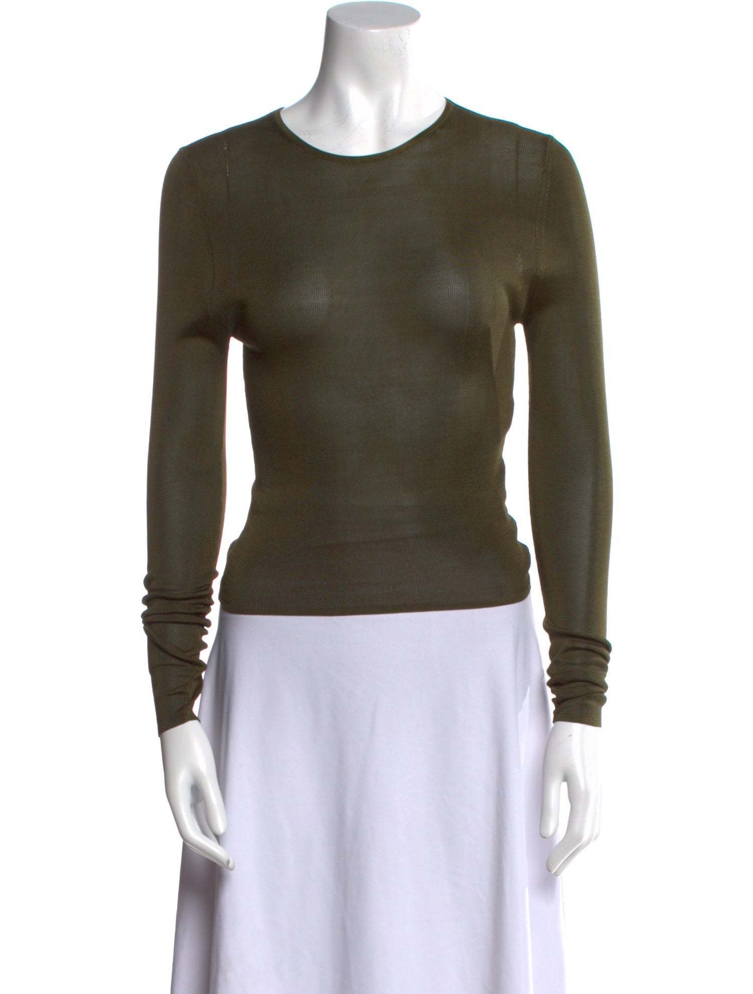 Nili Lotan Silk Crew Neck Top