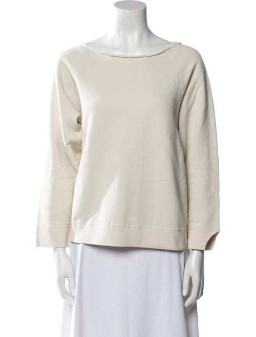 Nili Lotan Bateau Neckline Long Sleeve Sweatshirt
