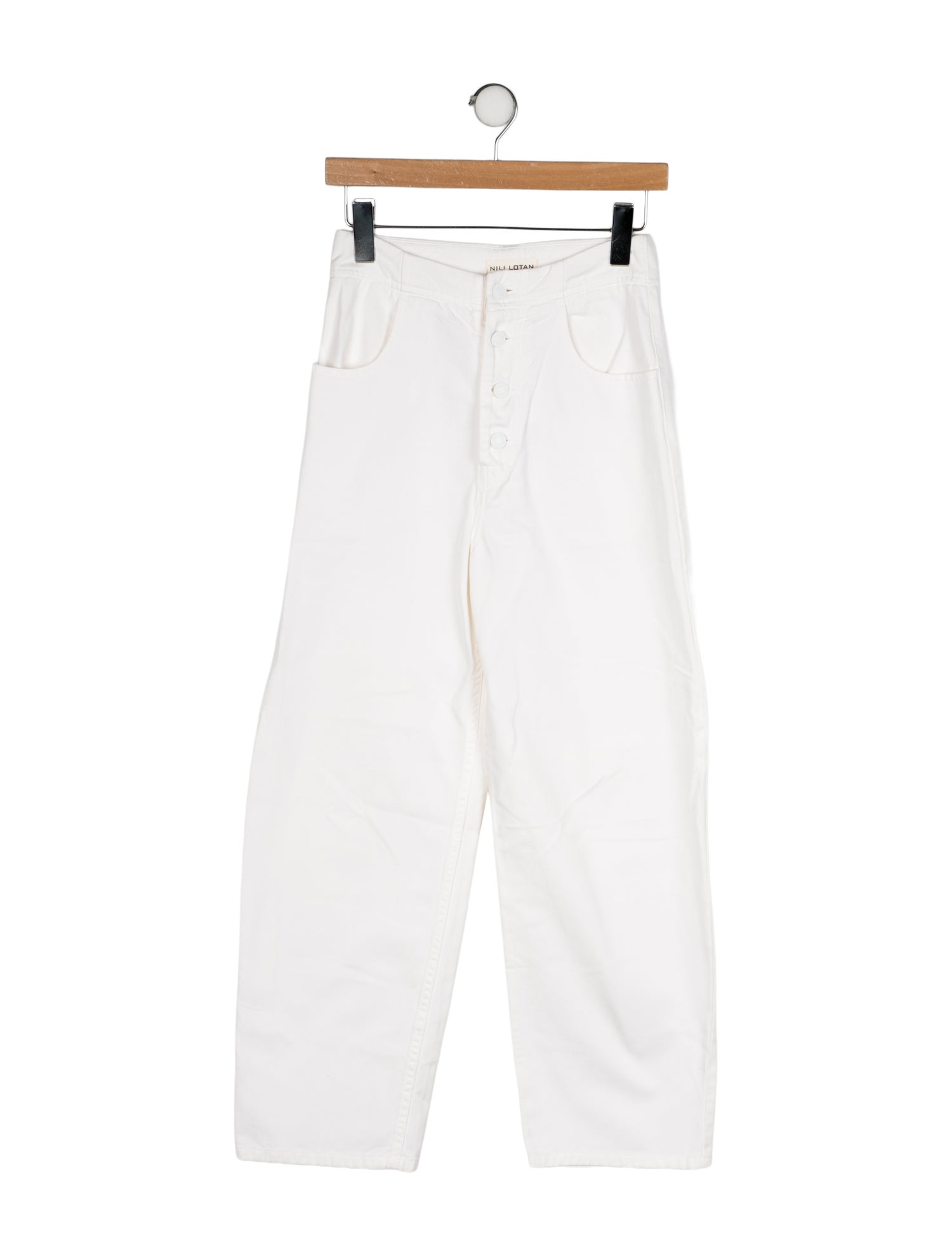 Nili Lotan High-Rise Straight Leg Jeans