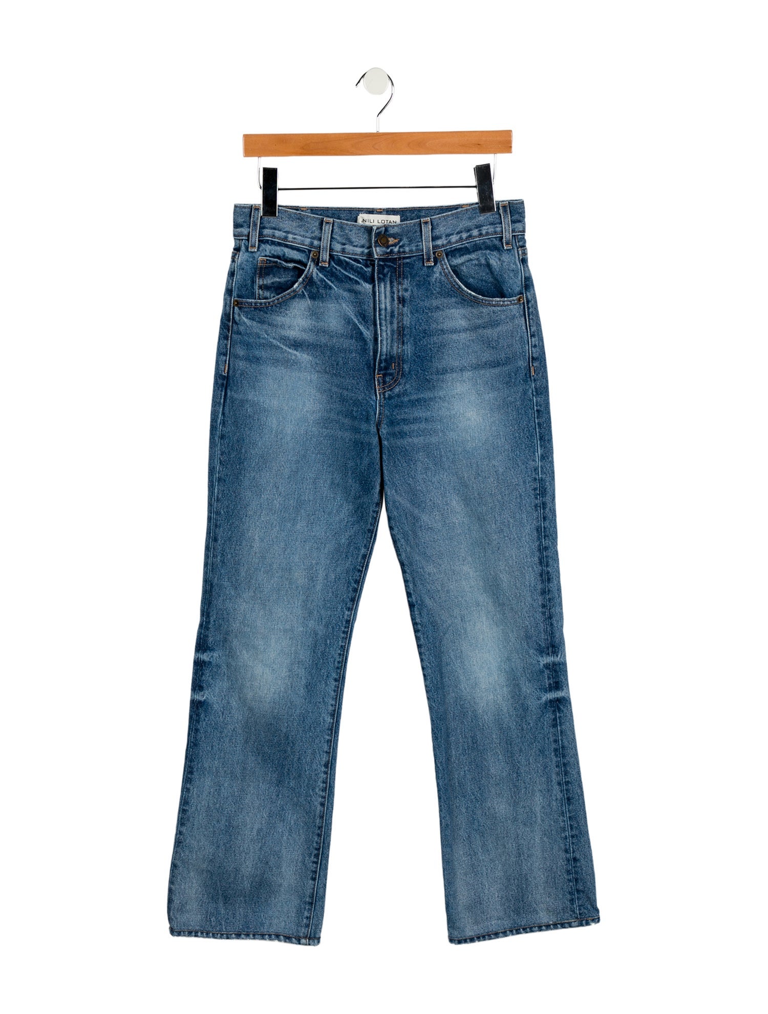 Nili Lotan Mid-Rise Wide Leg Jeans