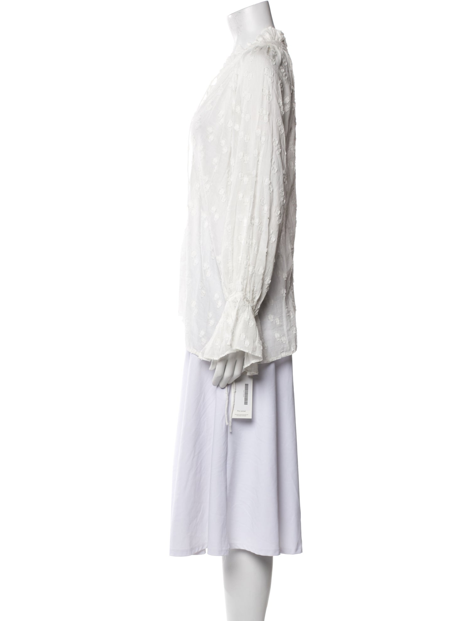 Nili Lotan Printed V-Neck Blouse