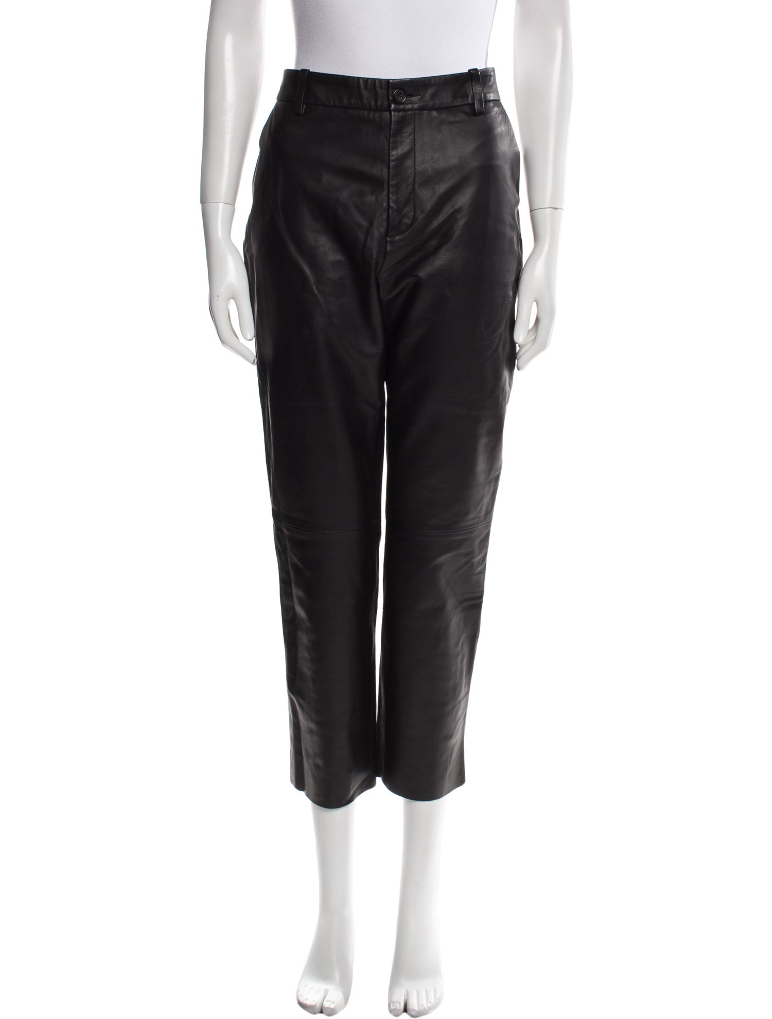 Nili Lotan Leather Straight Leg Pants