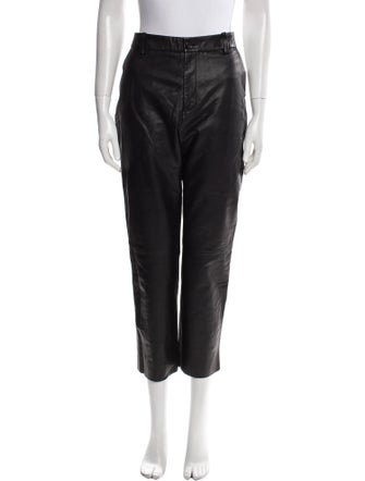 Nili Lotan Leather Straight Leg Pants