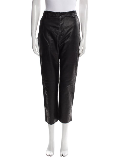 Nili Lotan Leather Straight Leg Pants
