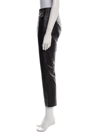 Nili Lotan Leather Straight Leg Pants
