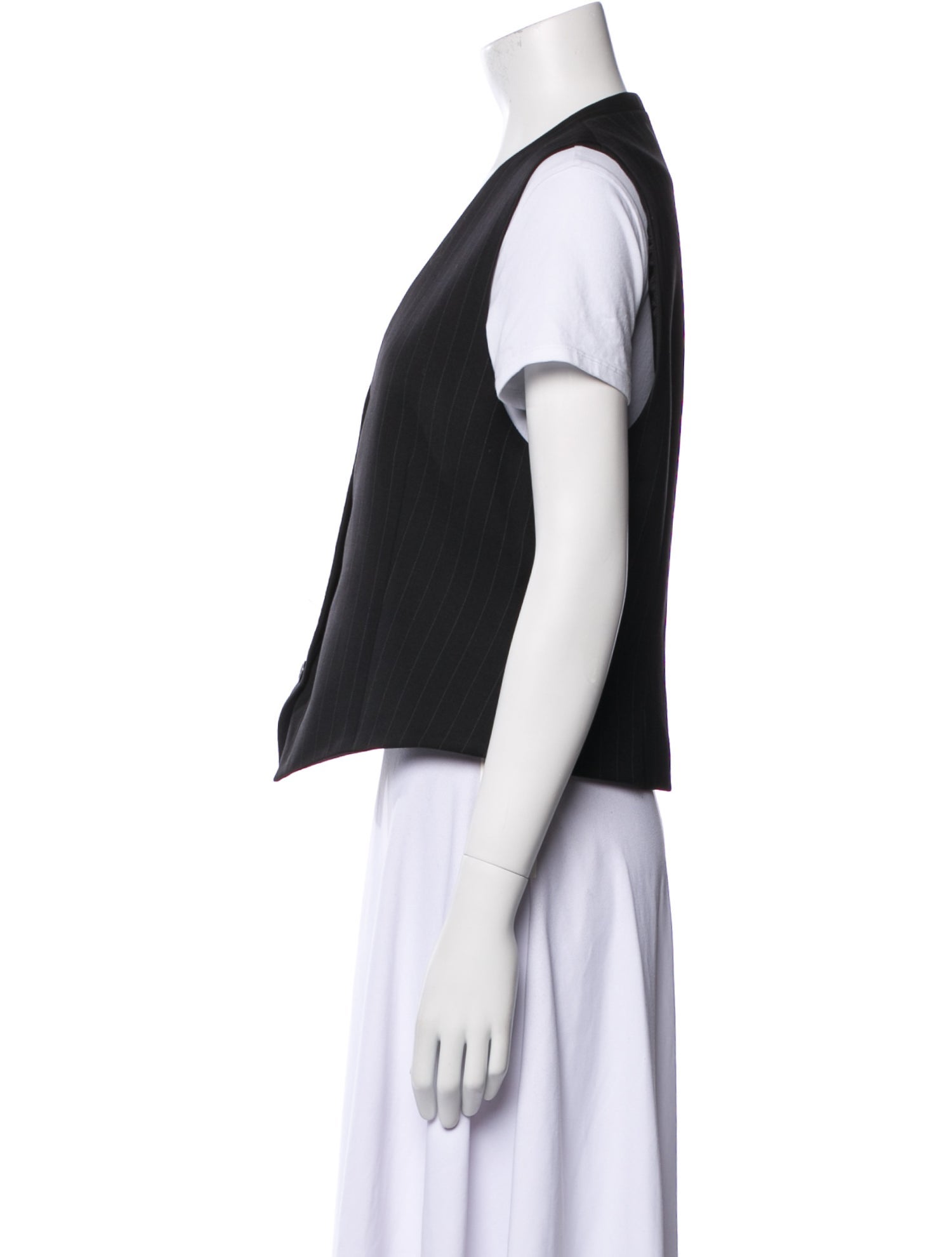 Nili Lotan Virgin Wool Striped Vest