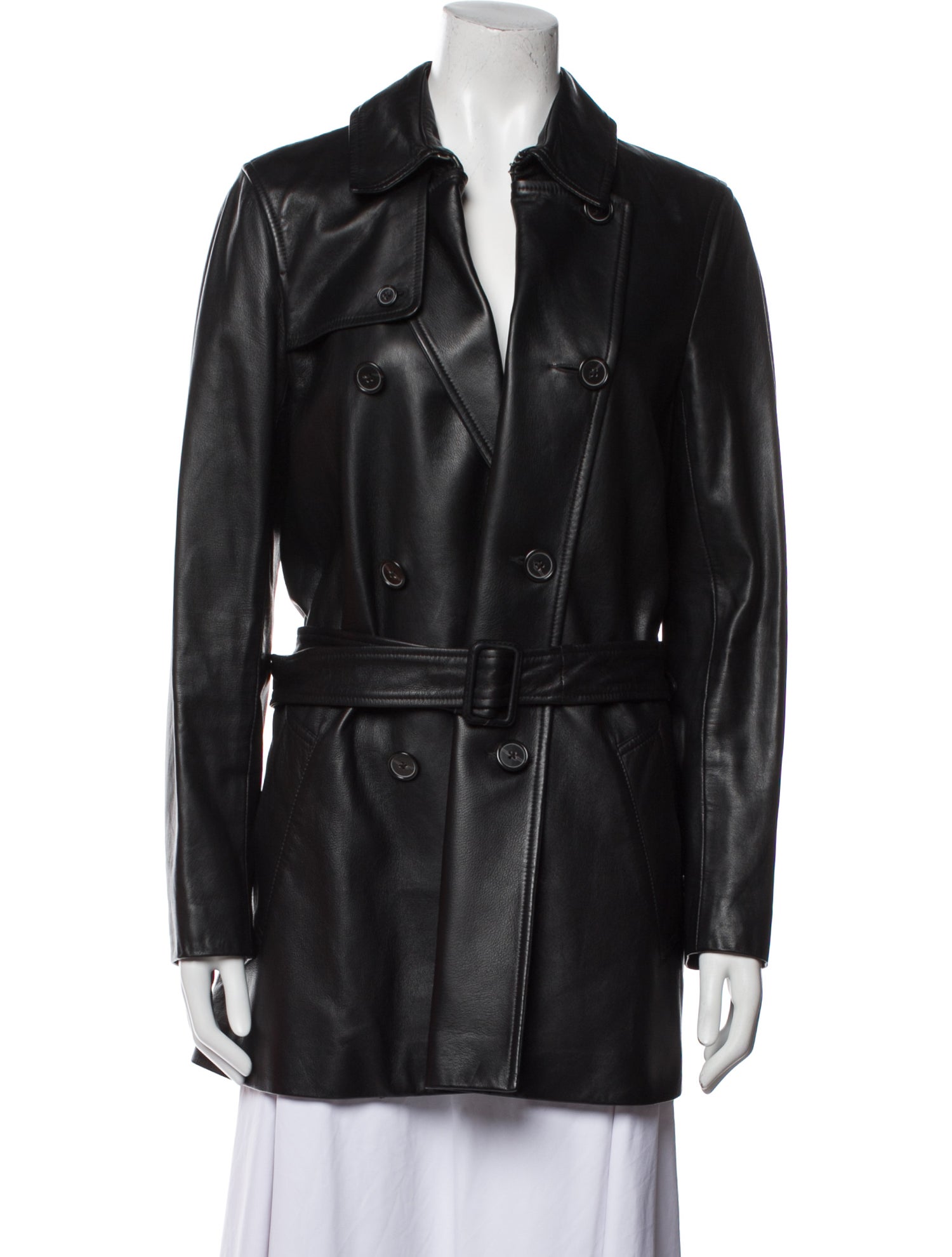 Nili Lotan Lambskin Trench Coat