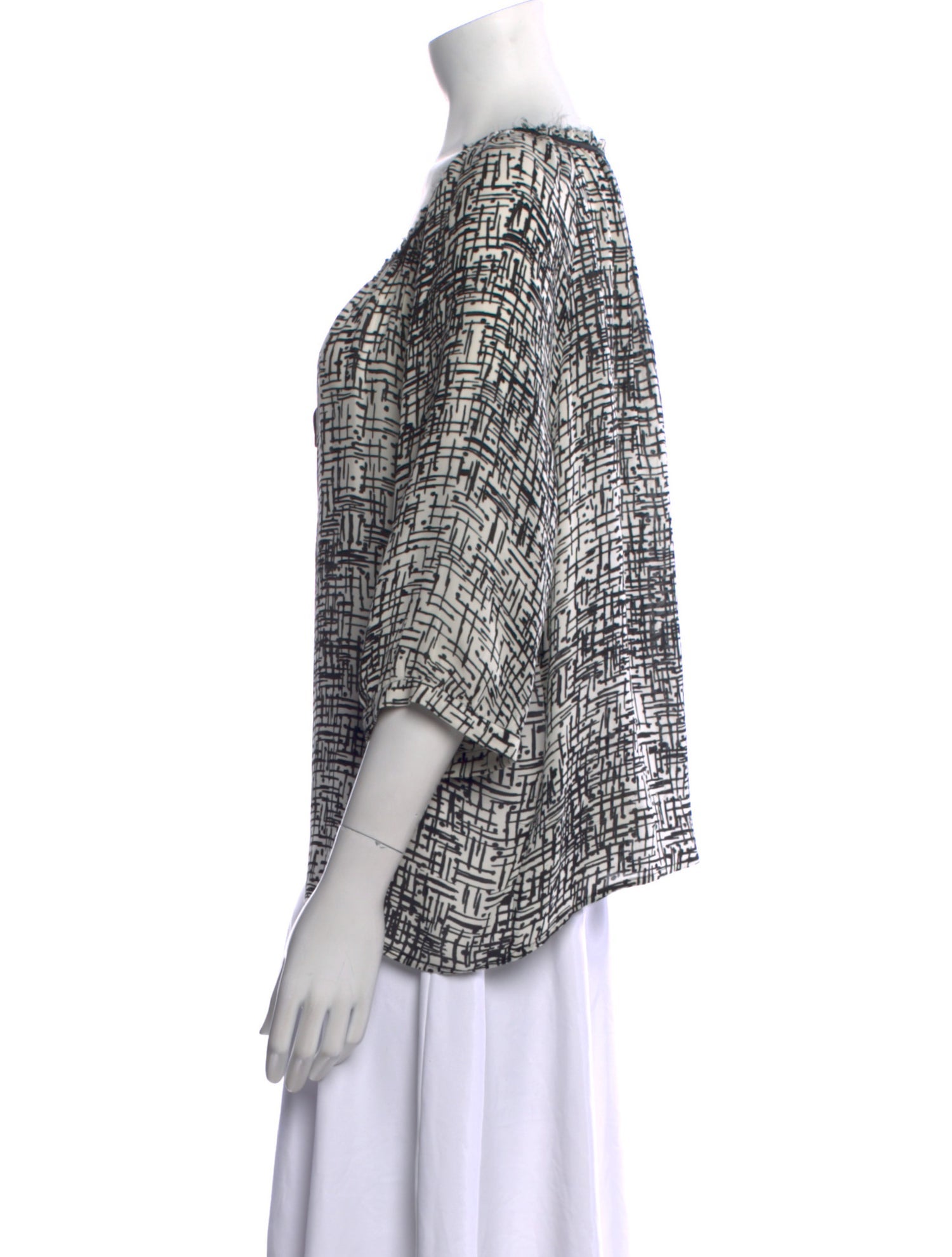 Nili Lotan Silk Printed Blouse