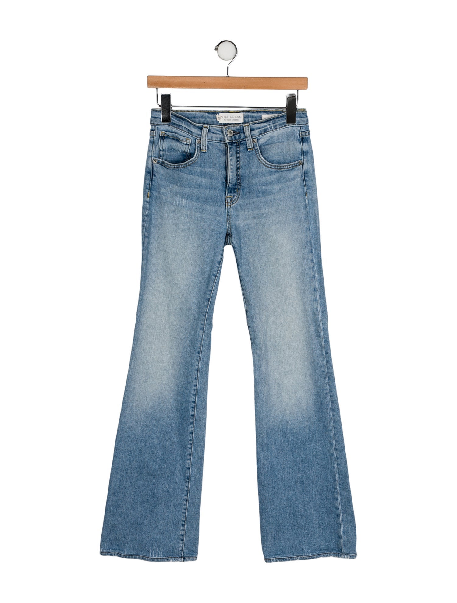 Nili Lotan Mid-Rise Wide Leg Jeans