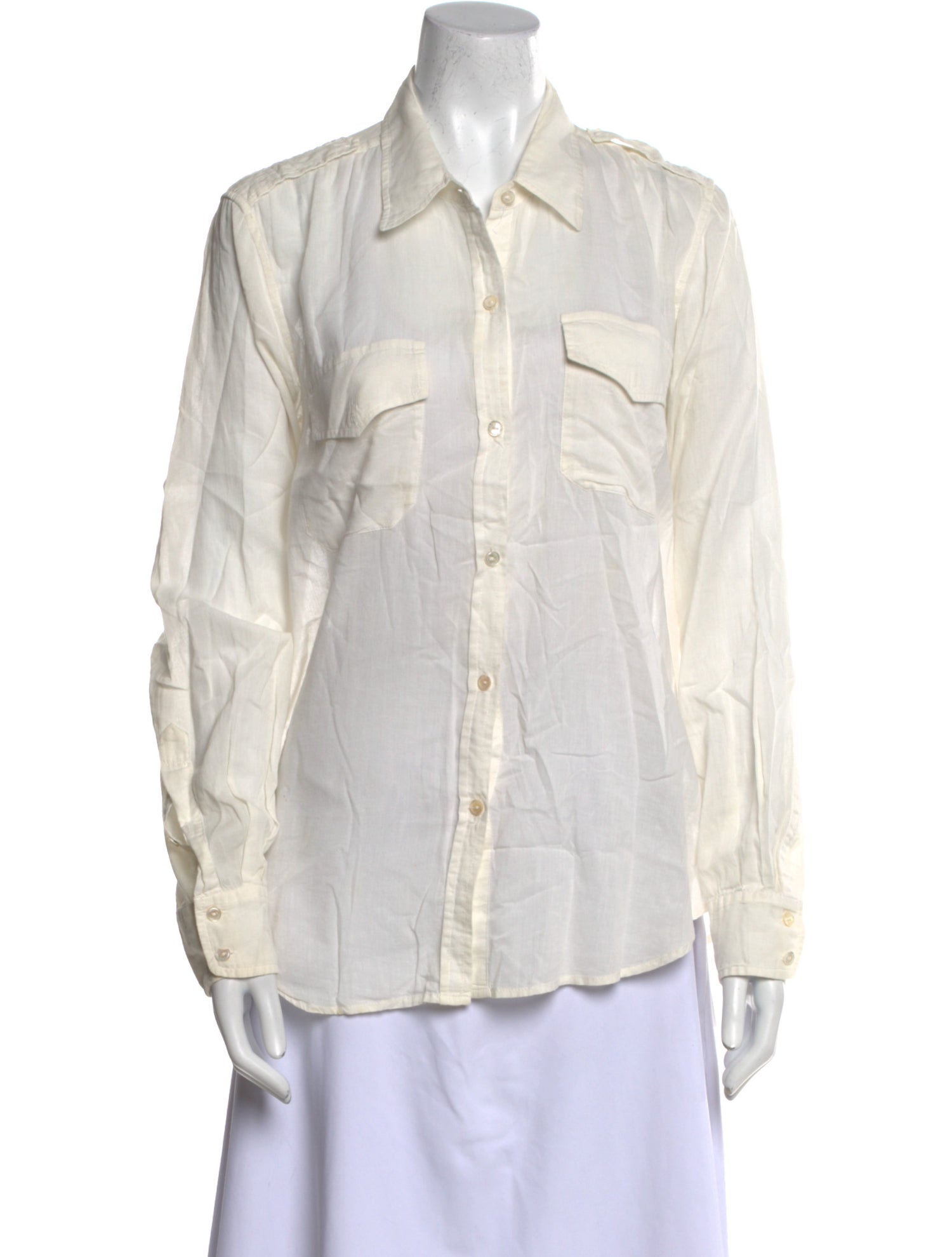 Nili Lotan Long Sleeve Button-Up Top