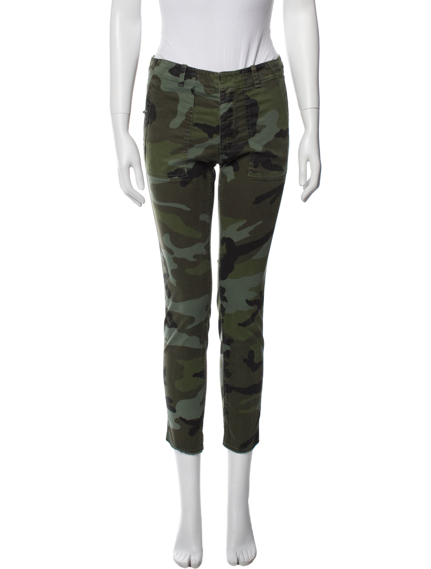Nili Lotan Camouflage Print Straight Leg Pants
