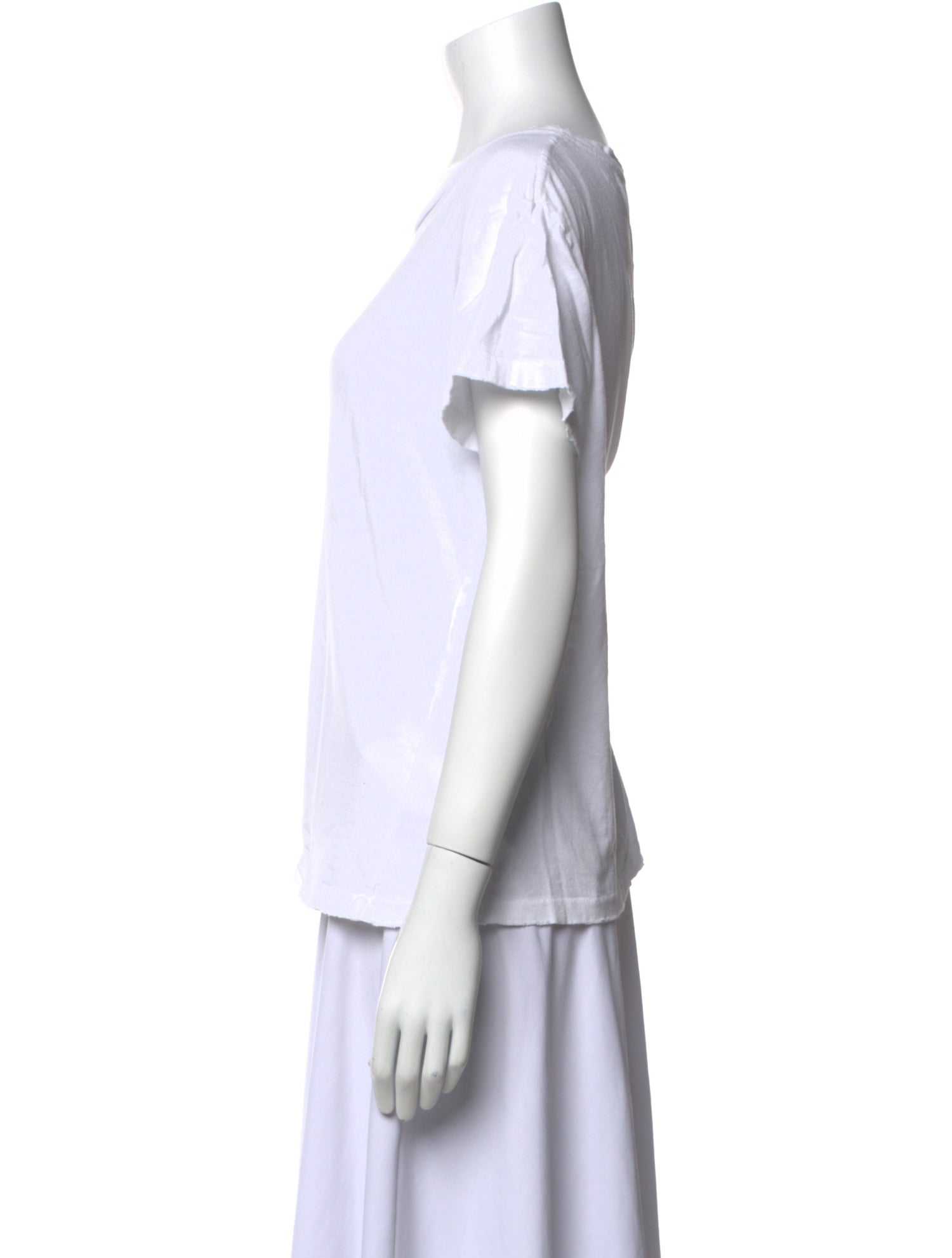 Nili Lotan Bateau Neckline Short Sleeve T-Shirt