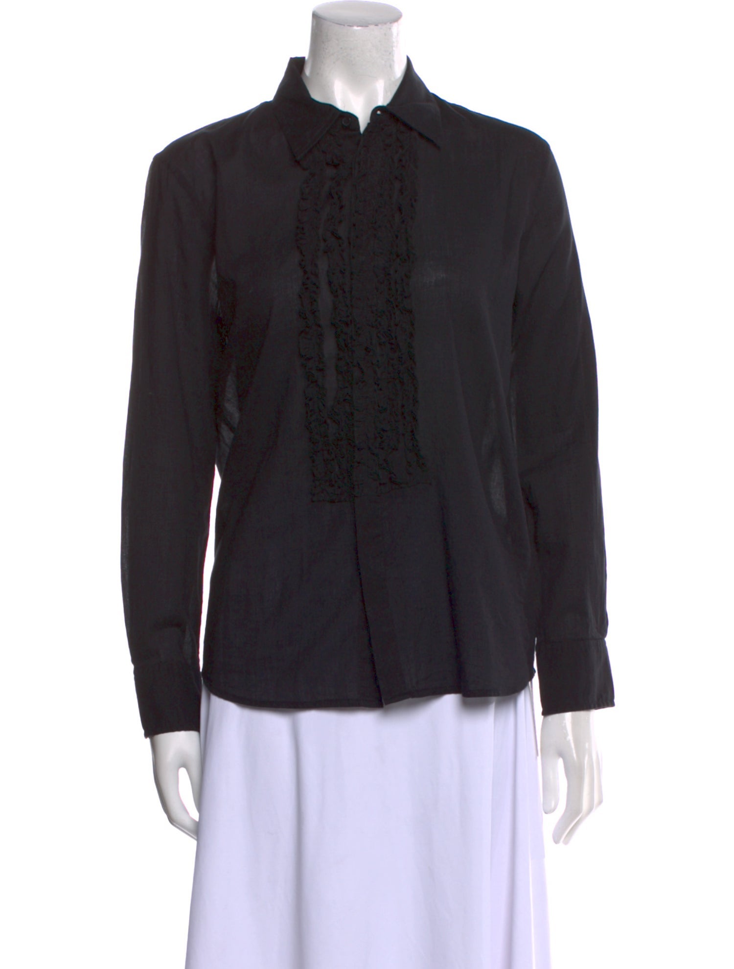 Nili Lotan Long Sleeve Button-Up Top