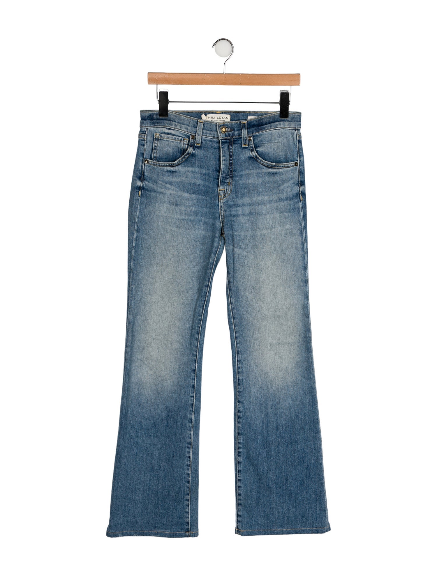 Nili Lotan Mid-Rise Wide Leg Jeans
