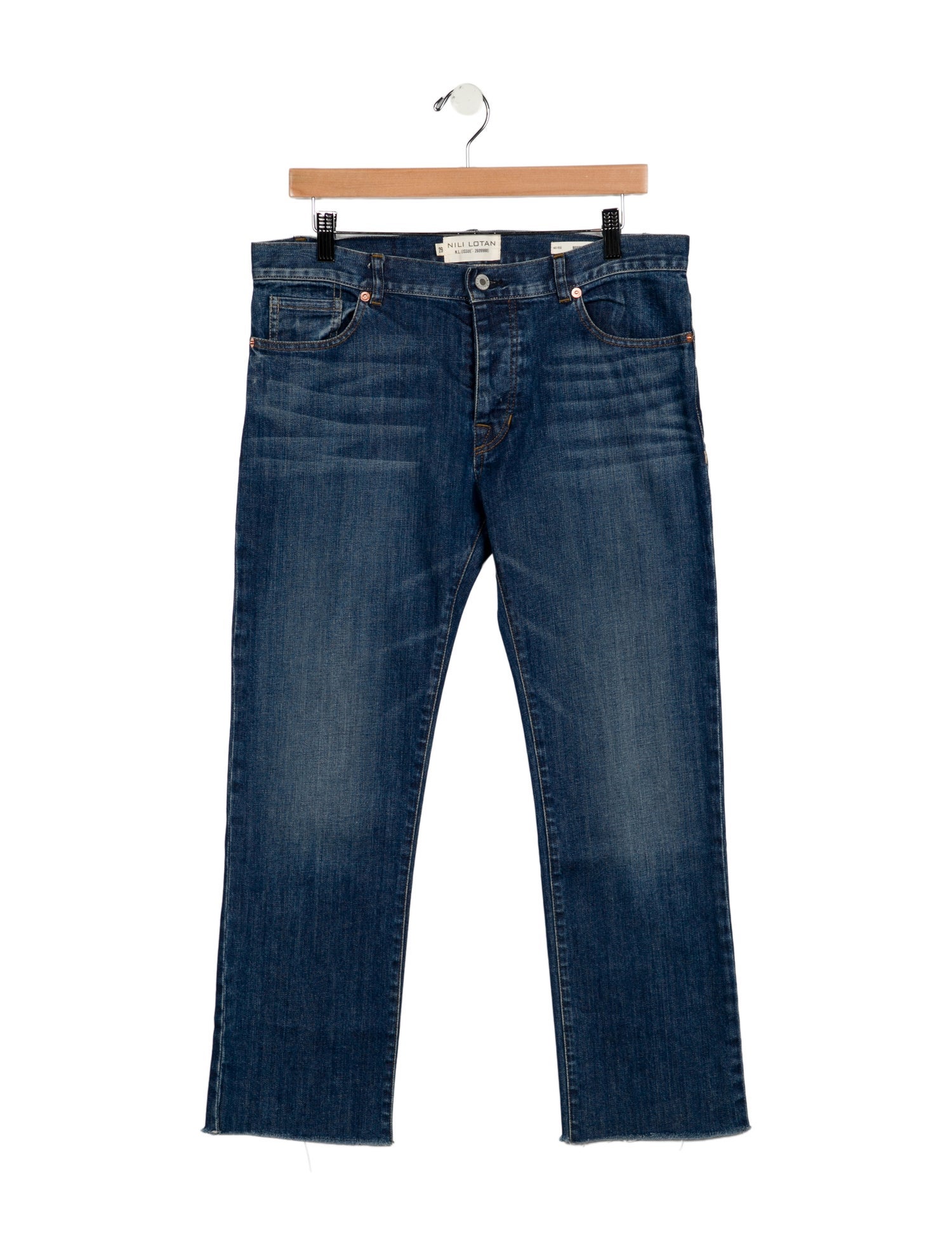 Nili Lotan Mid-Rise Straight Leg Jeans