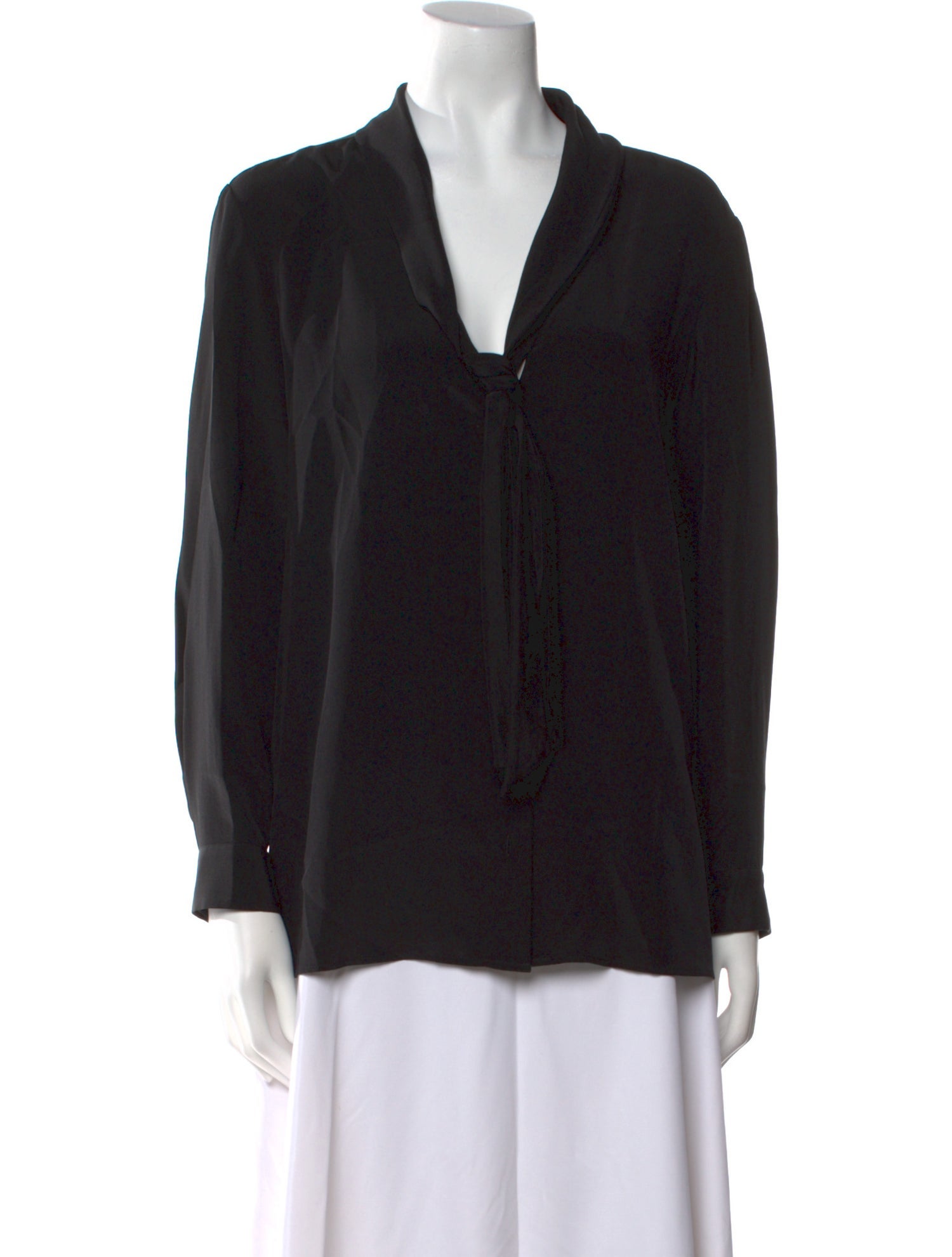 Nili Lotan Silk V-Neck Blouse