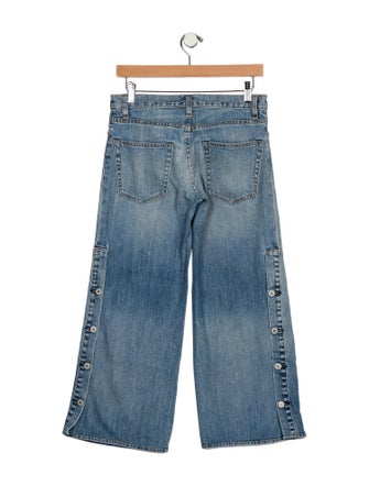 Nili Lotan Mid-Rise Wide Leg Jeans