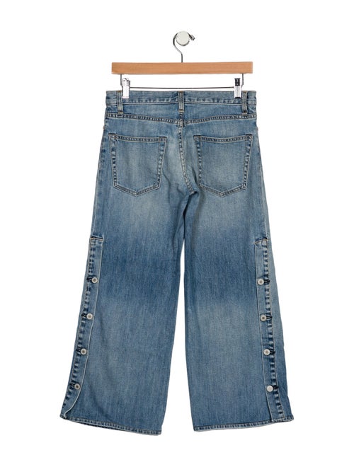 Nili Lotan Mid-Rise Wide Leg Jeans