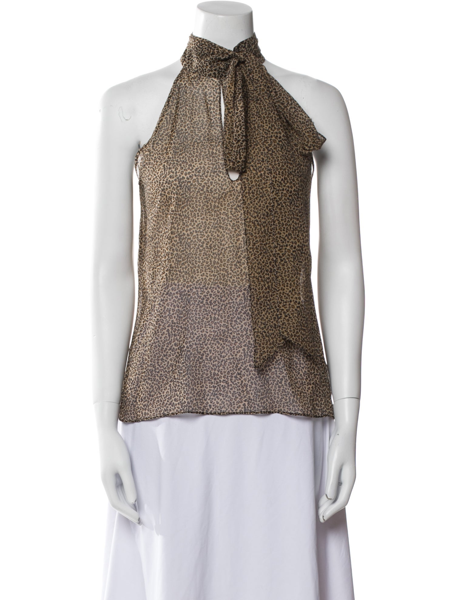 Nili Lotan Silk Animal Print Top w/ Tags