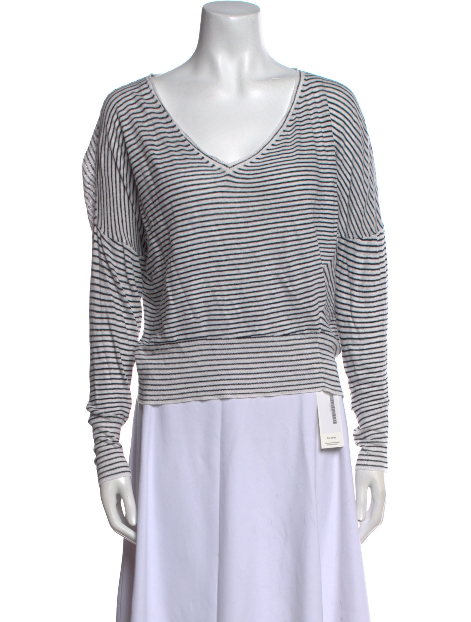 Nili Lotan Linen Striped Top