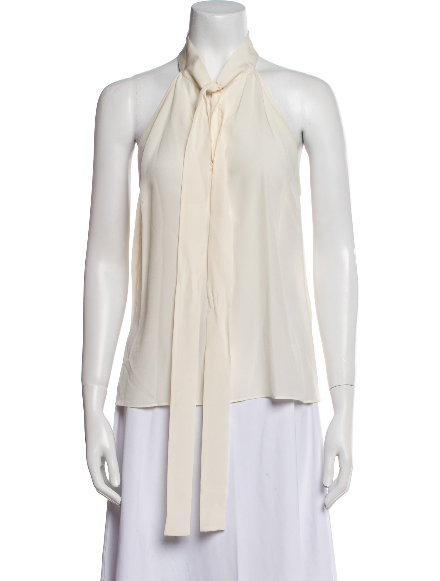 Nili Lotan Silk Halterneck Blouse