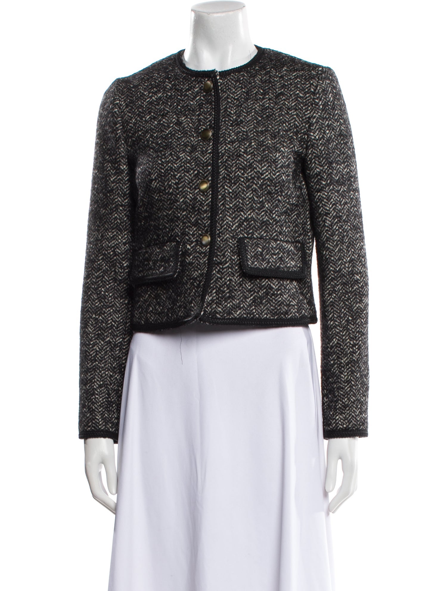 Nili Lotan Virgin Wool Tweed Pattern Evening Jacket w/ Tags