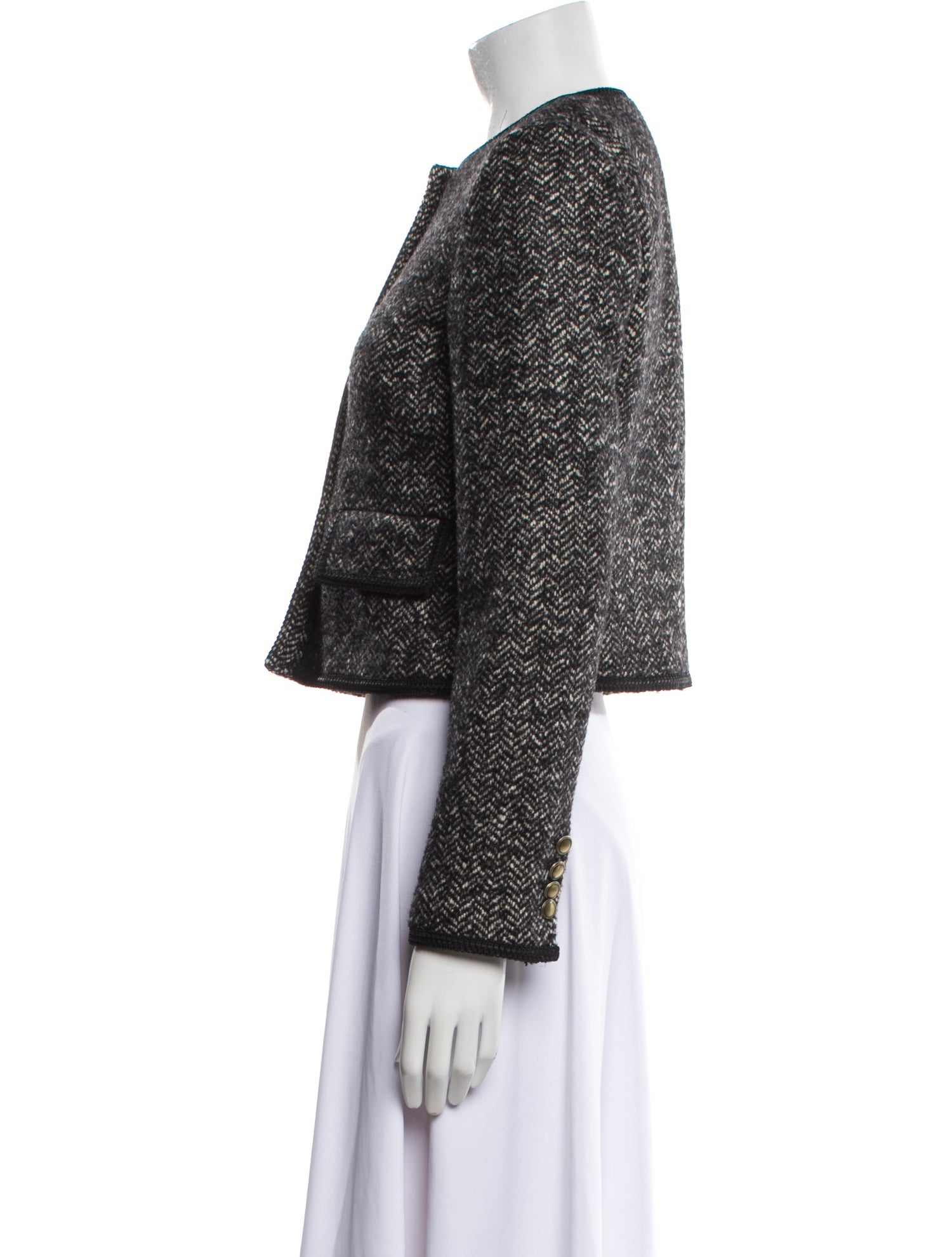 Nili Lotan Virgin Wool Tweed Pattern Evening Jacket w/ Tags