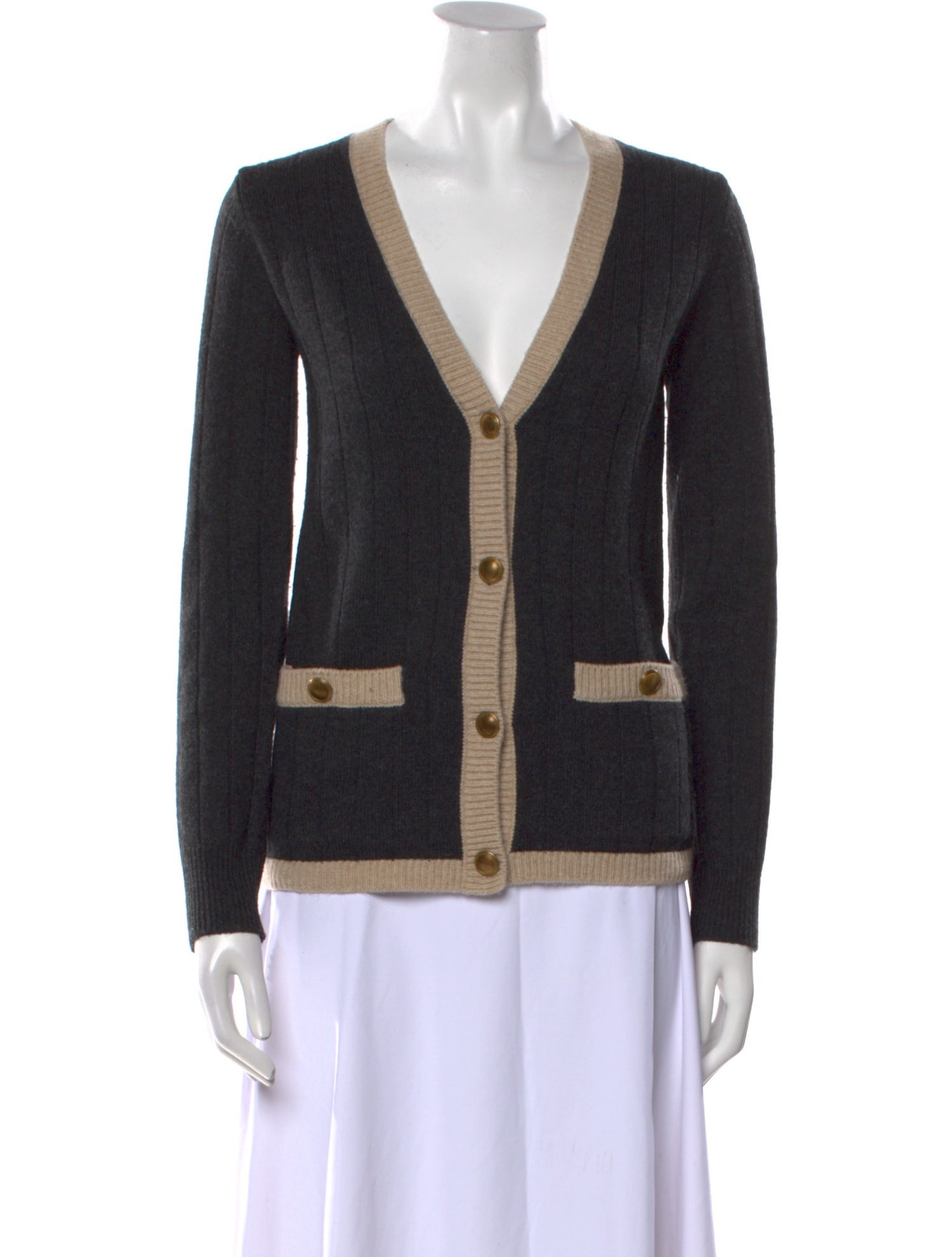 Nili Lotan Wool Colorblock Pattern Sweater