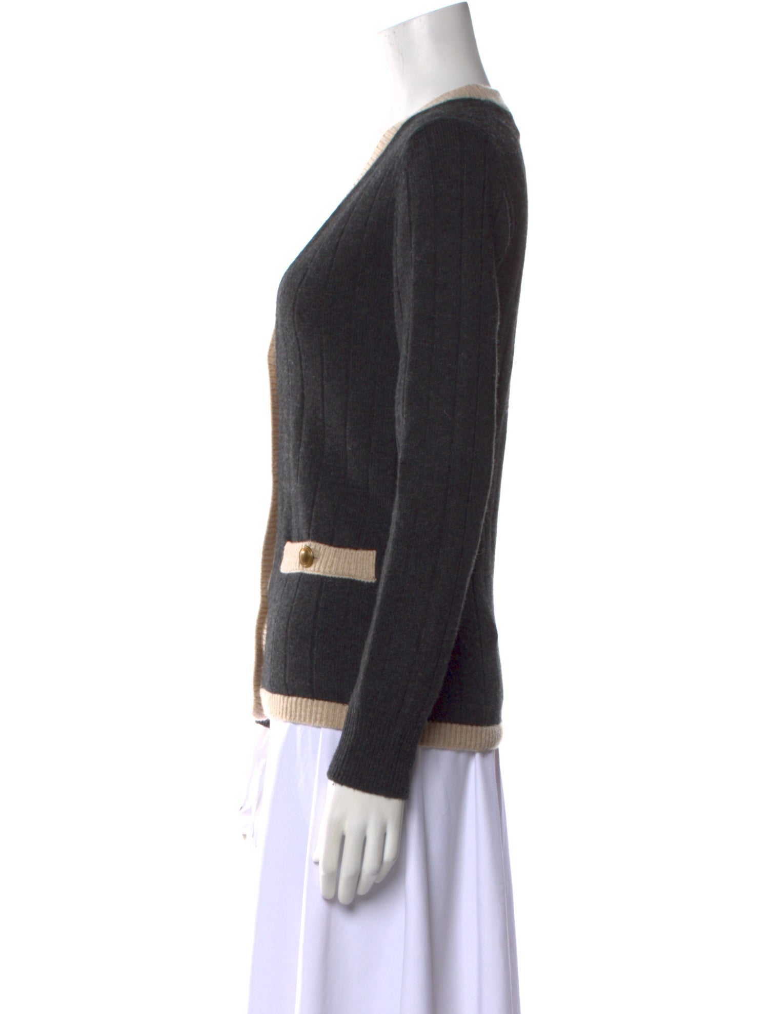 Nili Lotan Wool Colorblock Pattern Sweater
