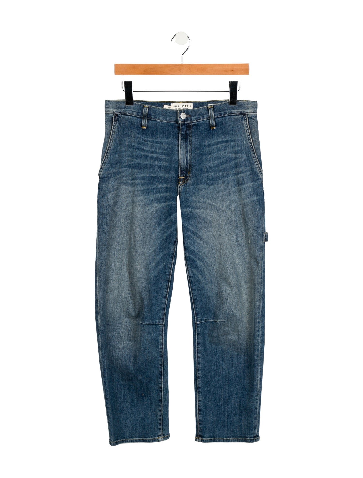 Nili Lotan Mid-Rise Straight Leg Jeans