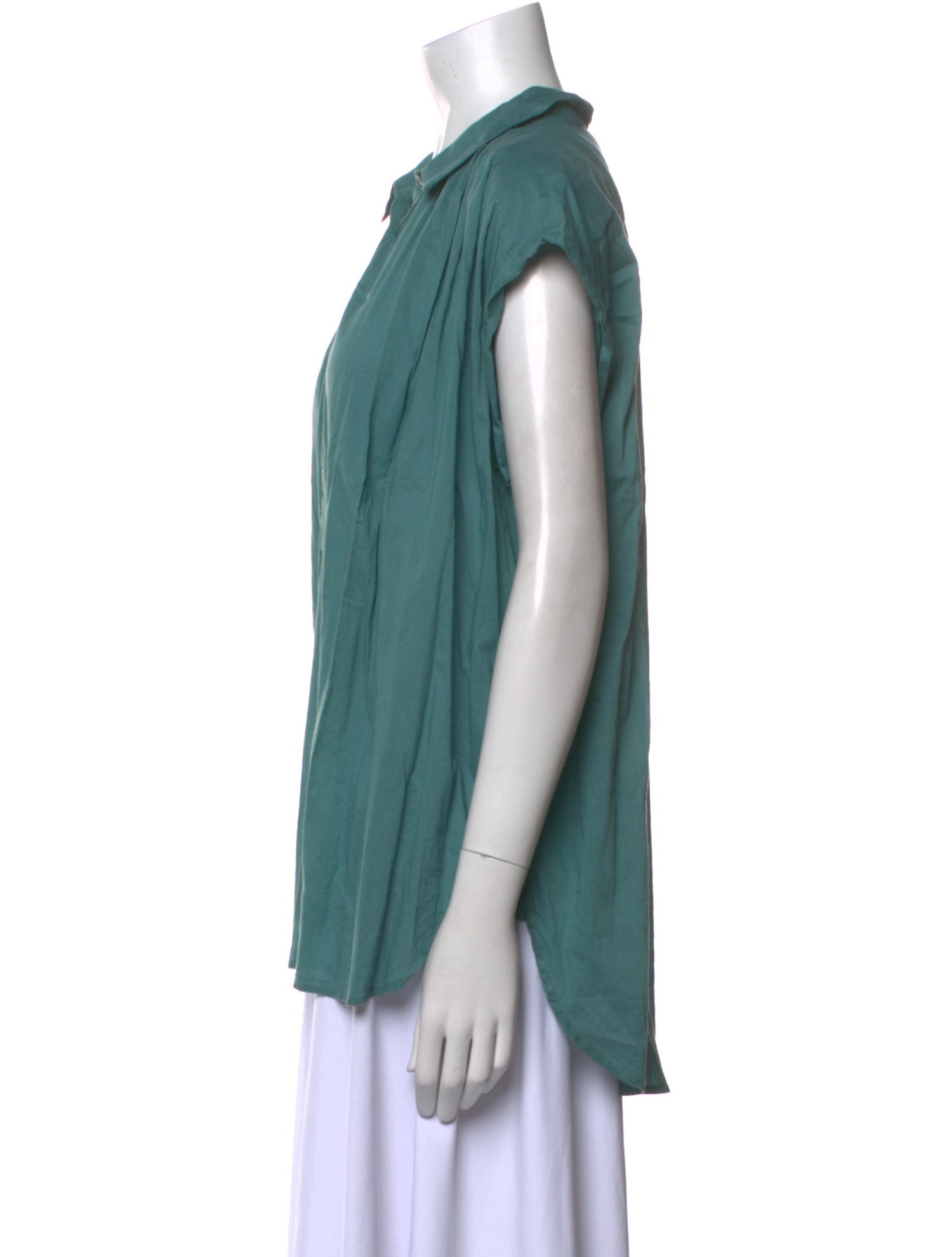 Nili Lotan Short Sleeve Button-Up Top