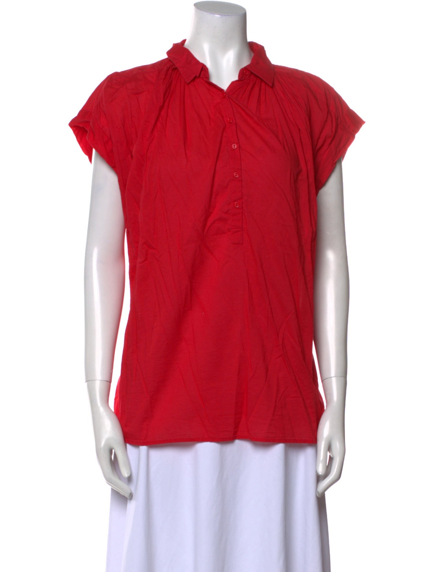 Nili Lotan V-Neck Short Sleeve Blouse