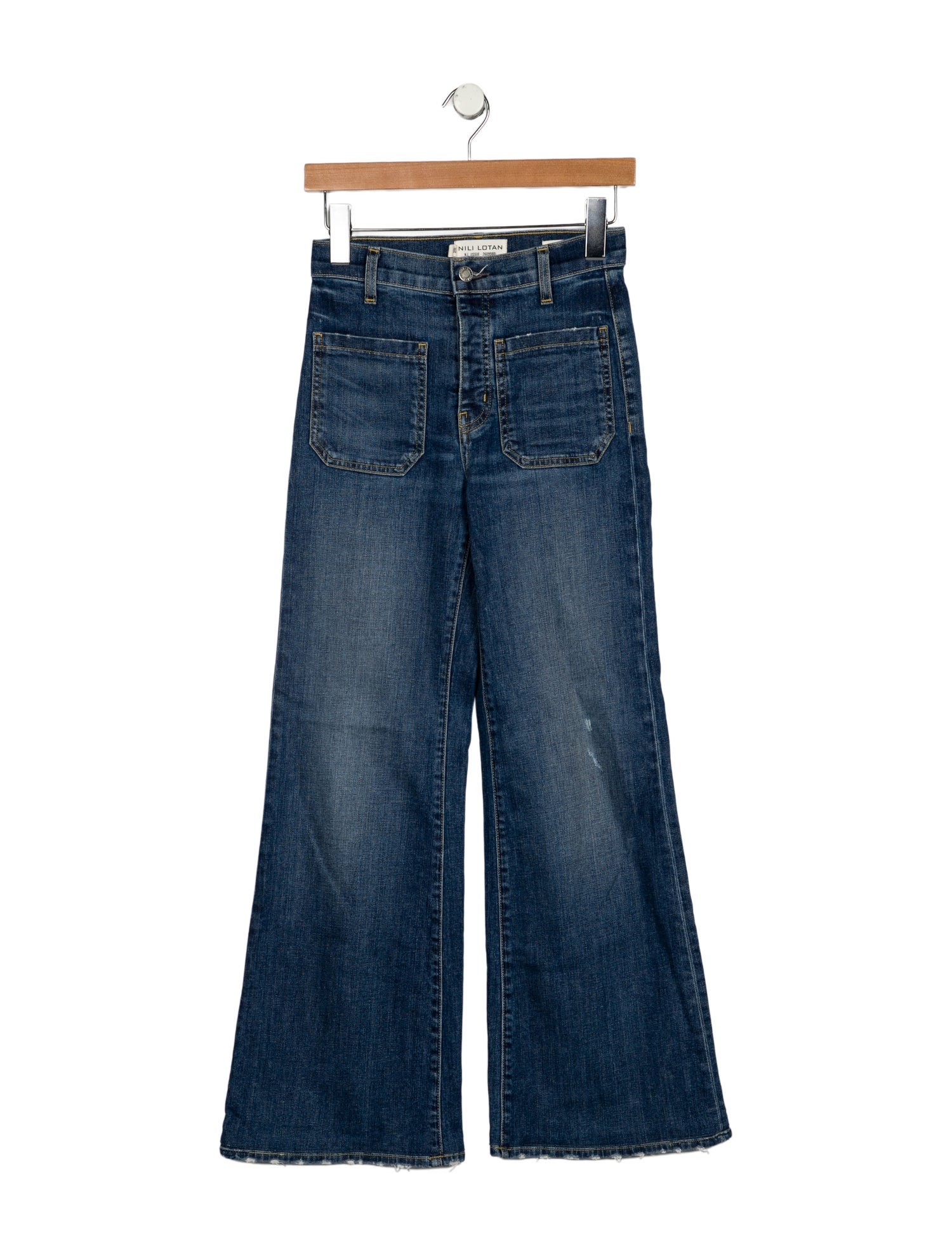 Nili Lotan Mid-Rise Wide Leg Jeans